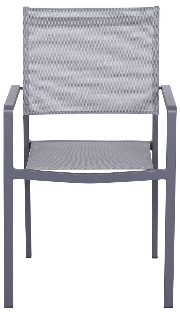 Siena Garden Leeds P78405 Gartenstuhl Aluminium Dunkelgrau, Hellgrau