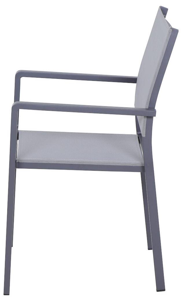 Siena Garden Leeds P78405 Gartenstuhl Aluminium Dunkelgrau, Hellgrau