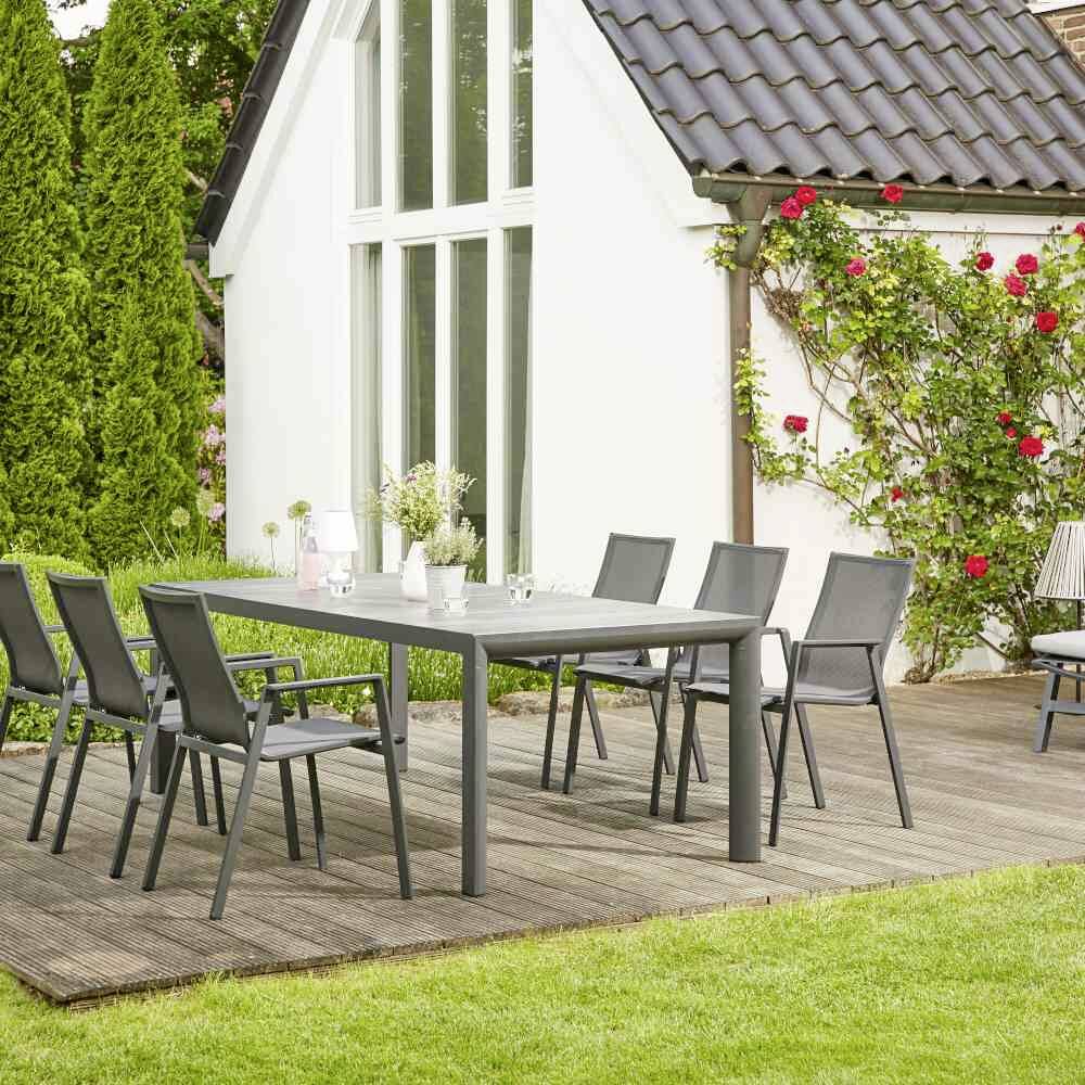 Siena Garden Reno M21940 Gartenstuhl Aluminium Anthrazit (matt), Grau