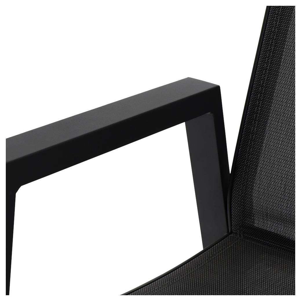 Siena Garden Savona High Back M90919 Gartenstuhl Aluminium Anthrazit (matt), Schwarz, Silber