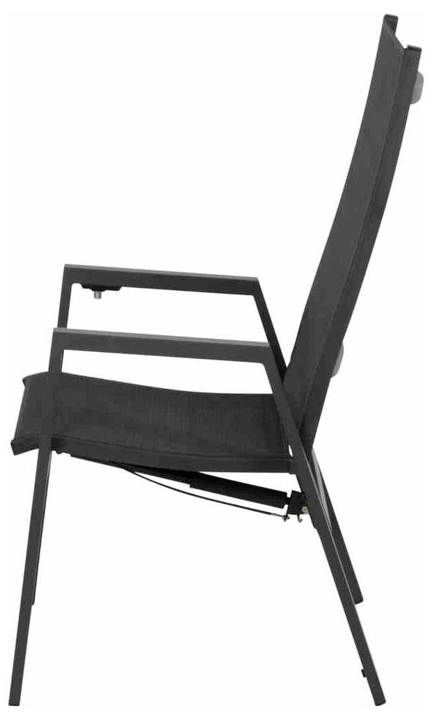 Siena Garden Savona L18212 Gartenstuhl Aluminium Anthrazit (matt), Schwarz, Silber
