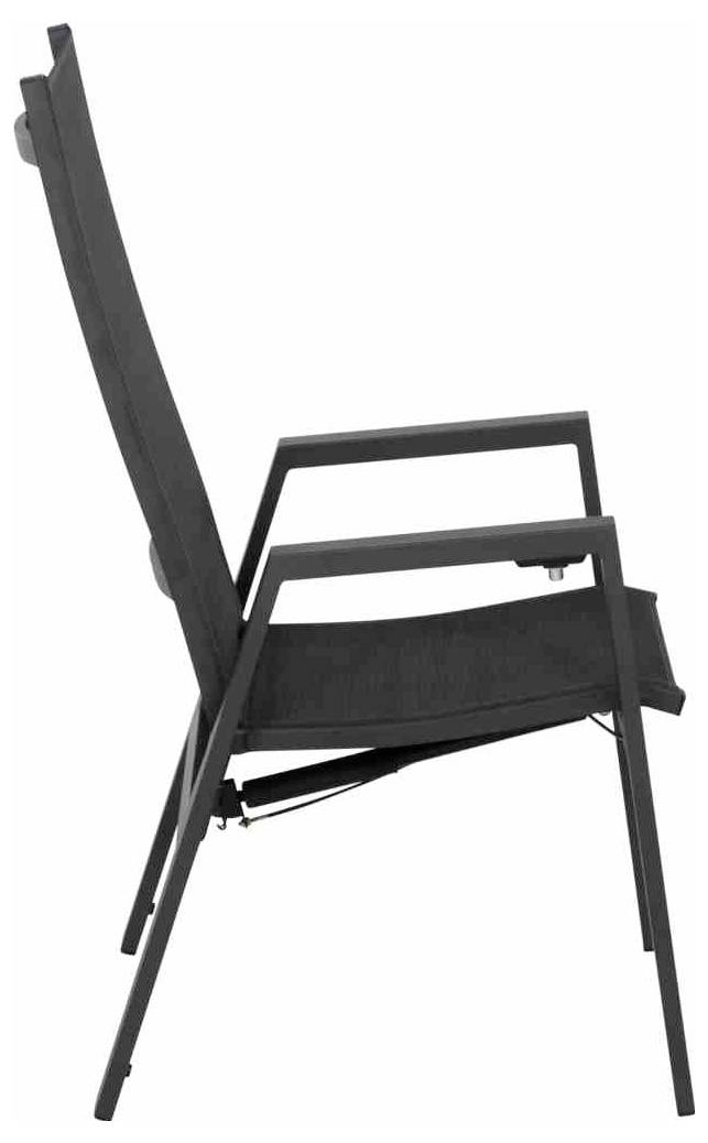Siena Garden Savona L18212 Gartenstuhl Aluminium Anthrazit (matt), Schwarz, Silber