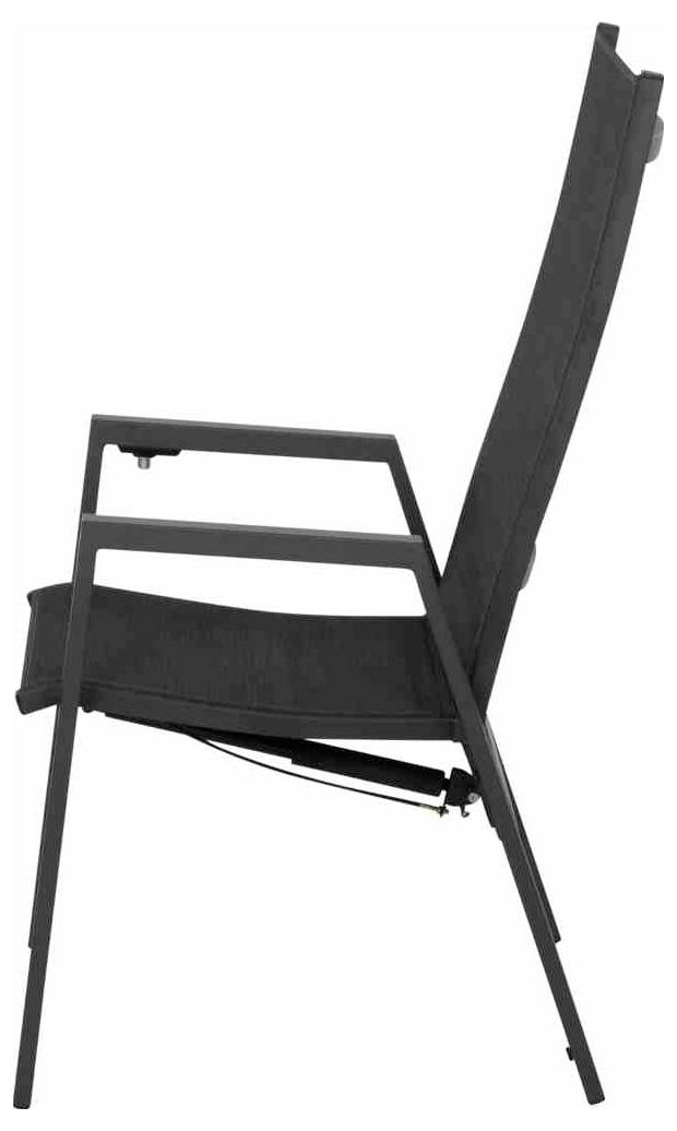 Siena Garden Savona L18212 Gartenstuhl Aluminium Anthrazit (matt), Schwarz, Silber
