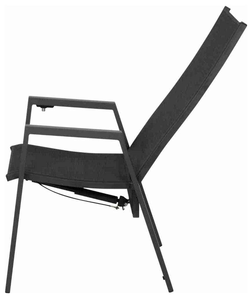Siena Garden Savona L18212 Gartenstuhl Aluminium Anthrazit (matt), Schwarz, Silber