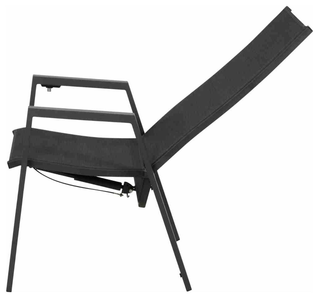 Siena Garden Savona L18212 Gartenstuhl Aluminium Anthrazit (matt), Schwarz, Silber