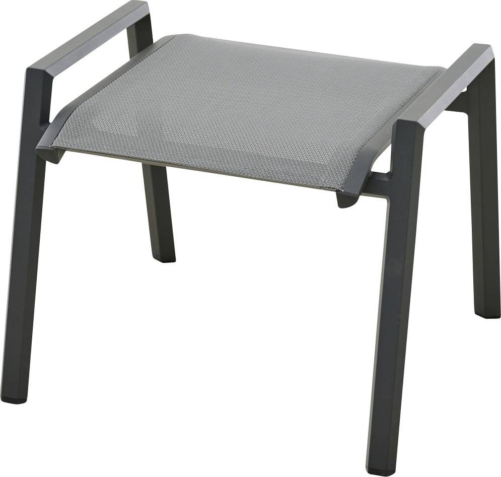 Siena Garden Tauro S83266 Gartenhocker Aluminium Anthrazit (matt), Grau