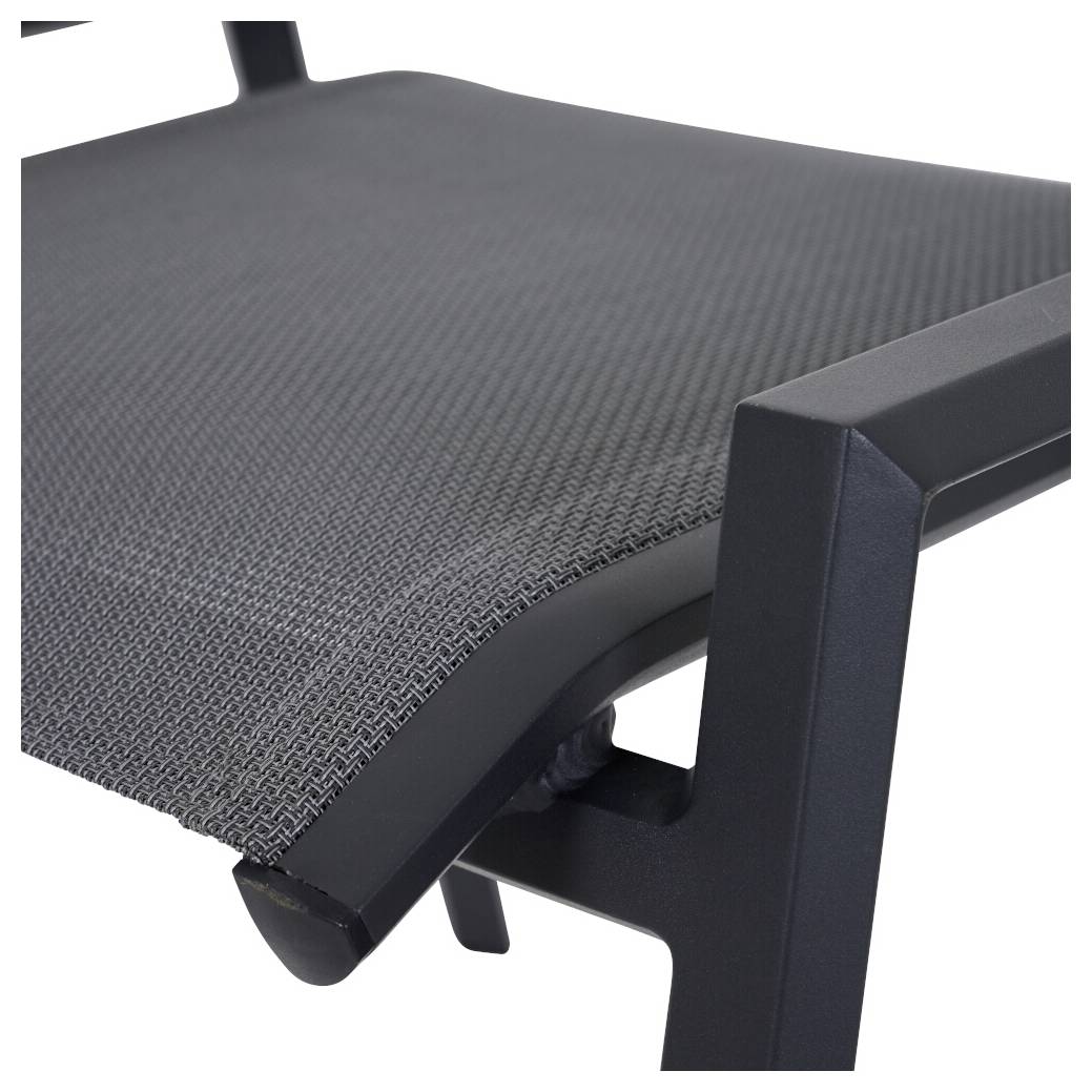 Siena Garden Tauro S83266 Gartenhocker Aluminium Anthrazit (matt), Grau