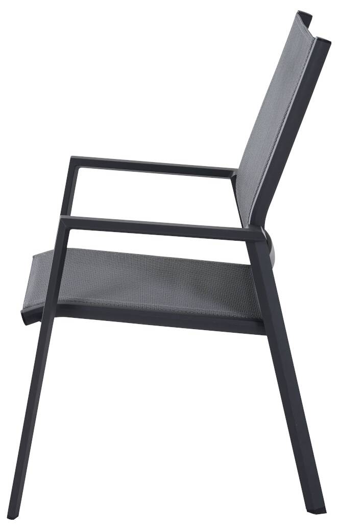 Siena Garden Tauro S83265 Gartenstuhl Aluminium Anthrazit (matt), Grau
