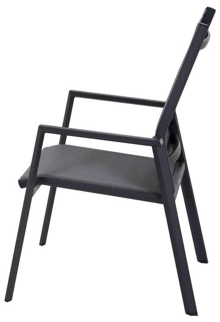Siena Garden Tauro S83265 Gartenstuhl Aluminium Anthrazit (matt), Grau