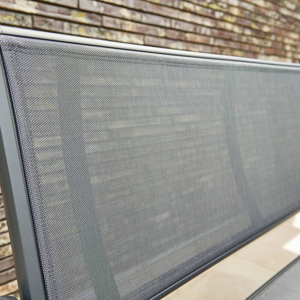 Siena Garden Tesoro M29539 Gartenbank Aluminium, Kunststoff Anthrazit (matt), Schwarz, Silber