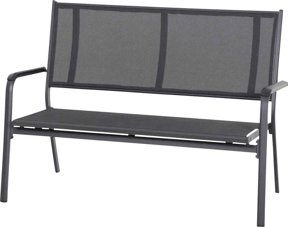 Siena Garden Tesoro M29539 Gartenbank Aluminium, Kunststoff Anthrazit (matt), Schwarz, Silber