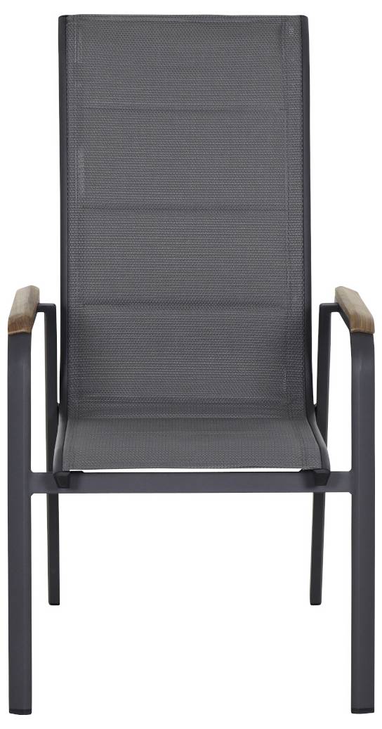 Siena Garden Tesoro N40080 Gartenstuhl Aluminium, Teakholz Anthrazit (matt), Grau, Natur