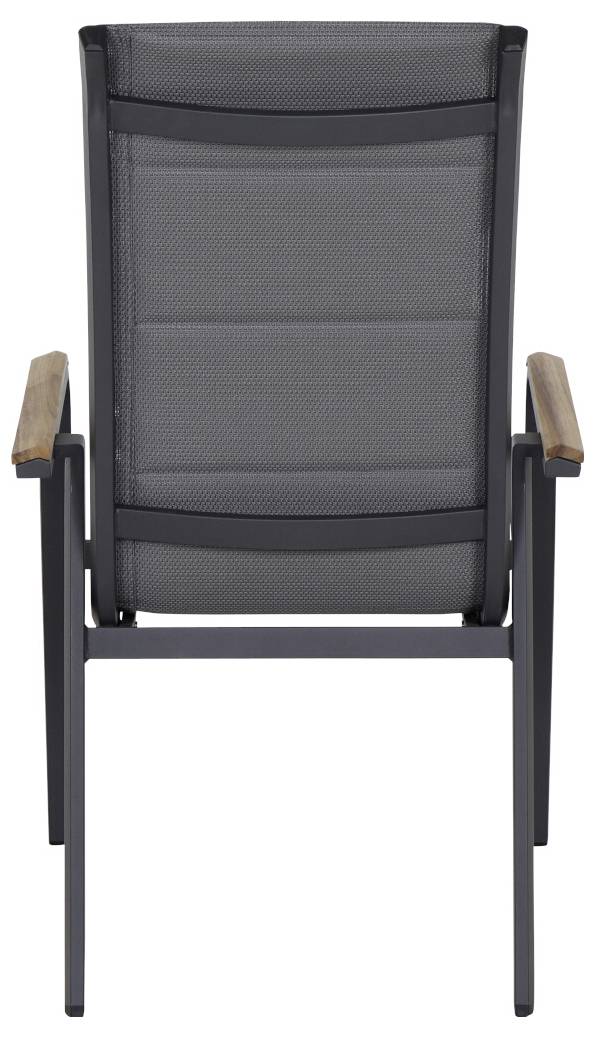 Siena Garden Tesoro N40080 Gartenstuhl Aluminium, Teakholz Anthrazit (matt), Grau, Natur