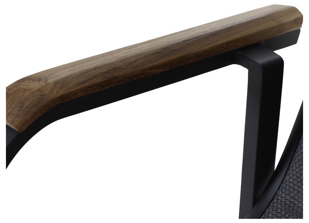 Siena Garden Tesoro N40080 Gartenstuhl Aluminium, Teakholz Anthrazit (matt), Grau, Natur