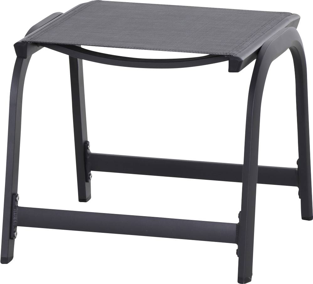 Siena Garden Tesoro M29540 Gartenhocker Aluminium Anthrazit (matt), Schwarz, Silber