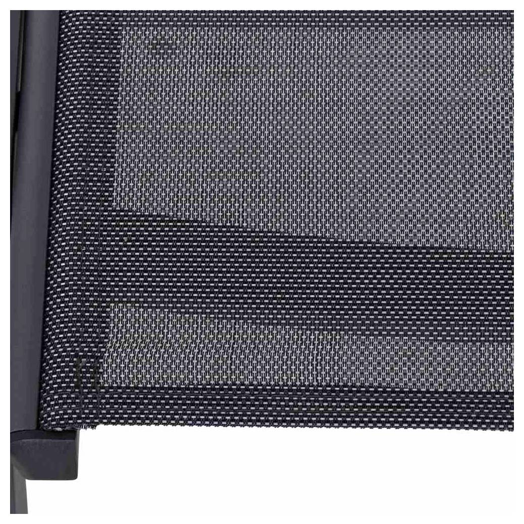 Siena Garden Tesoro M29540 Gartenhocker Aluminium Anthrazit (matt), Schwarz, Silber