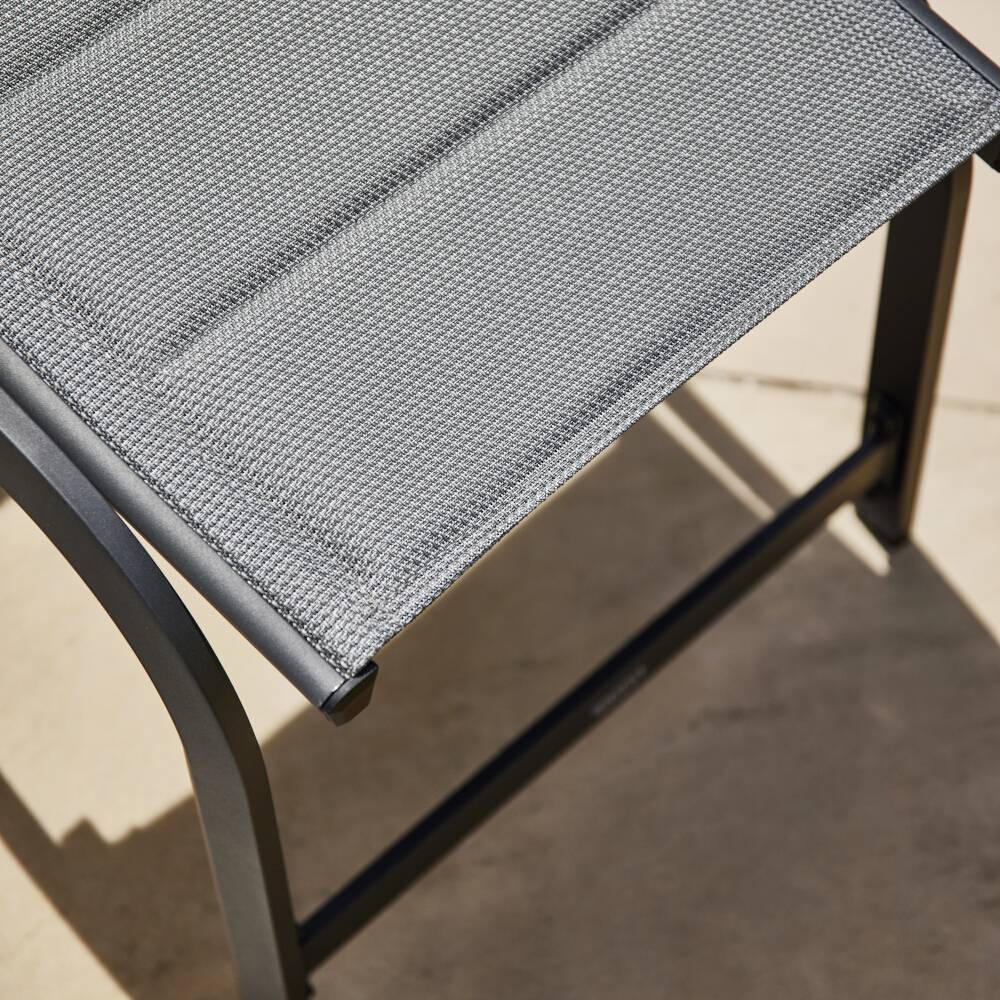 Siena Garden Tesoro P11778 Gartenhocker Aluminium Anthrazit (matt), Grau