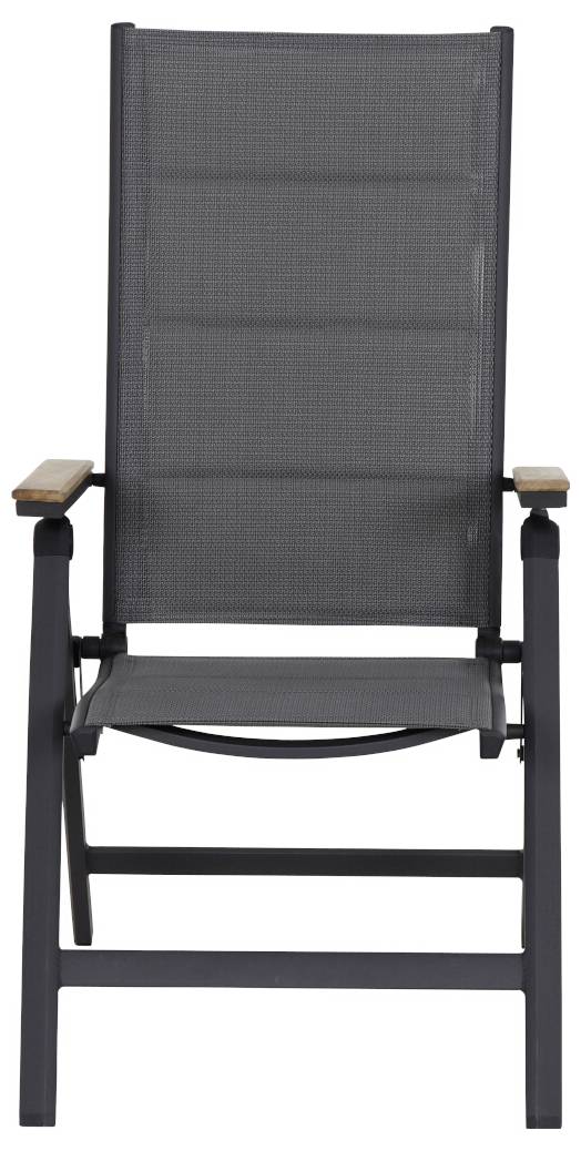 Siena Garden Tesoro N40077 Gartenstuhl Aluminium, Teakholz Anthrazit (matt), Grau, Natur