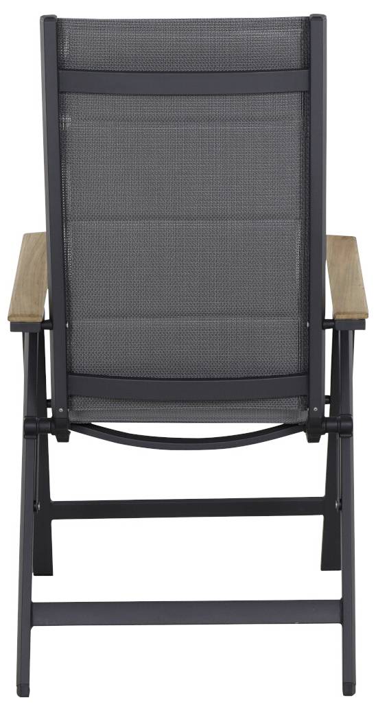 Siena Garden Tesoro N40077 Gartenstuhl Aluminium, Teakholz Anthrazit (matt), Grau, Natur