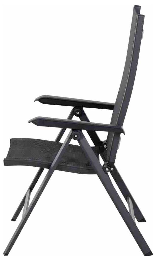 Siena Garden Tesoro M29543 Gartenstuhl Aluminium, Kunststoff Anthrazit (matt), Schwarz, Silber