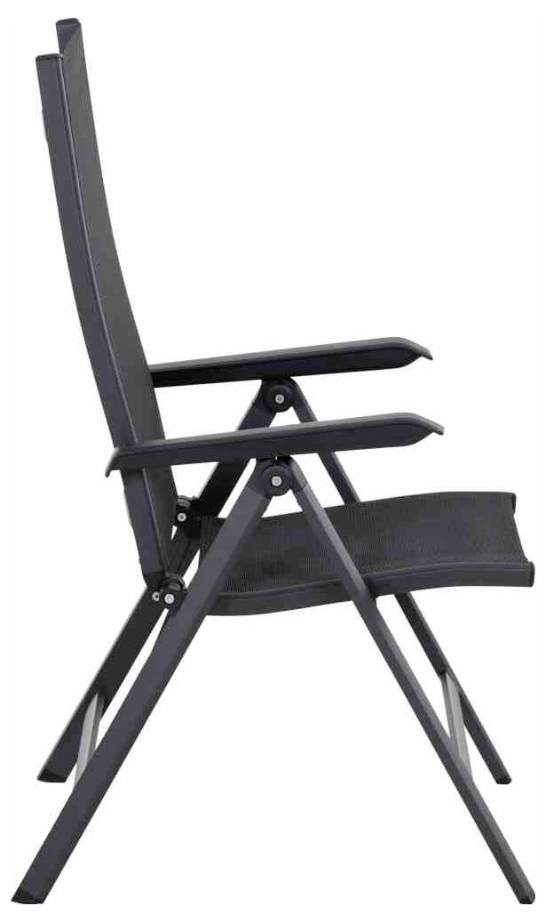 Siena Garden Tesoro M29543 Gartenstuhl Aluminium, Kunststoff Anthrazit (matt), Schwarz, Silber