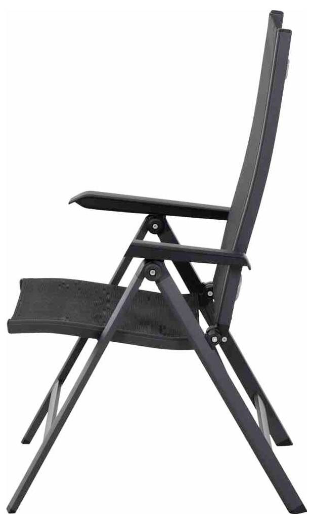 Siena Garden Tesoro M29543 Gartenstuhl Aluminium, Kunststoff Anthrazit (matt), Schwarz, Silber