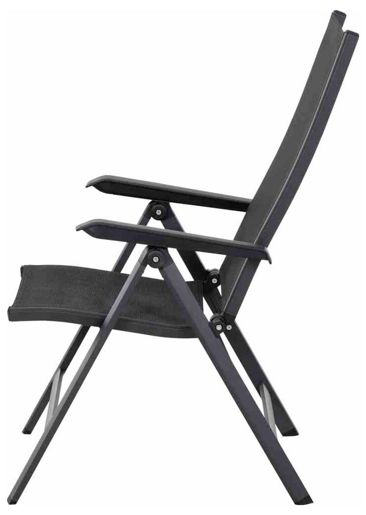 Siena Garden Tesoro M29543 Gartenstuhl Aluminium, Kunststoff Anthrazit (matt), Schwarz, Silber