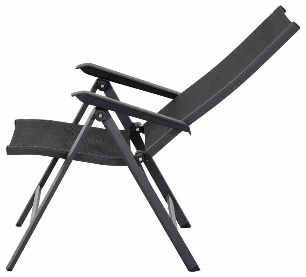 Siena Garden Tesoro M29543 Gartenstuhl Aluminium, Kunststoff Anthrazit (matt), Schwarz, Silber