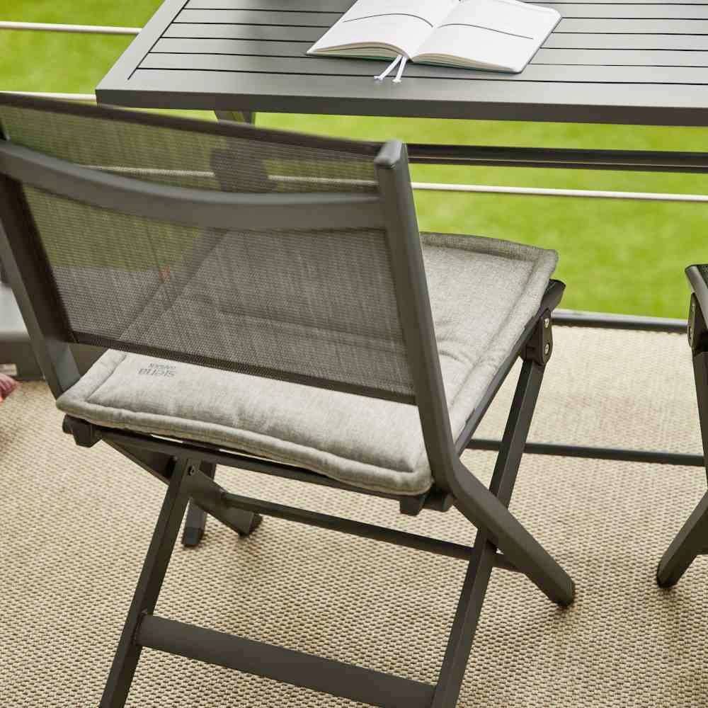 Siena Garden Tesoro M29564 Gartenstuhl Aluminium Anthrazit (matt), Schwarz, Silber