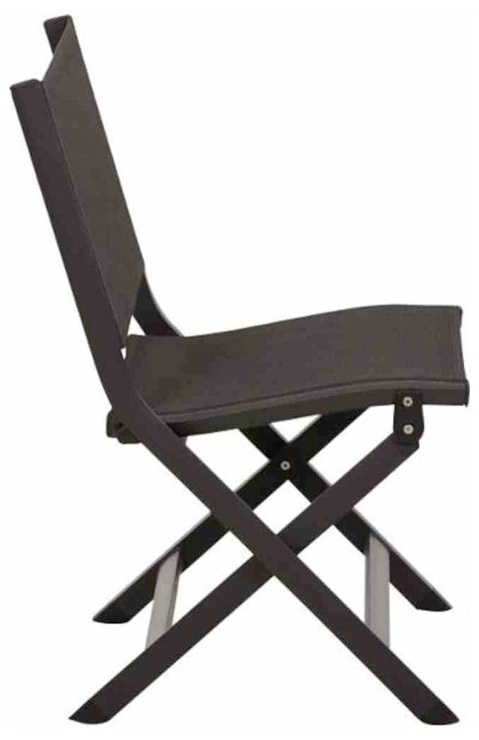 Siena Garden Tesoro M29564 Gartenstuhl Aluminium Anthrazit (matt), Schwarz, Silber