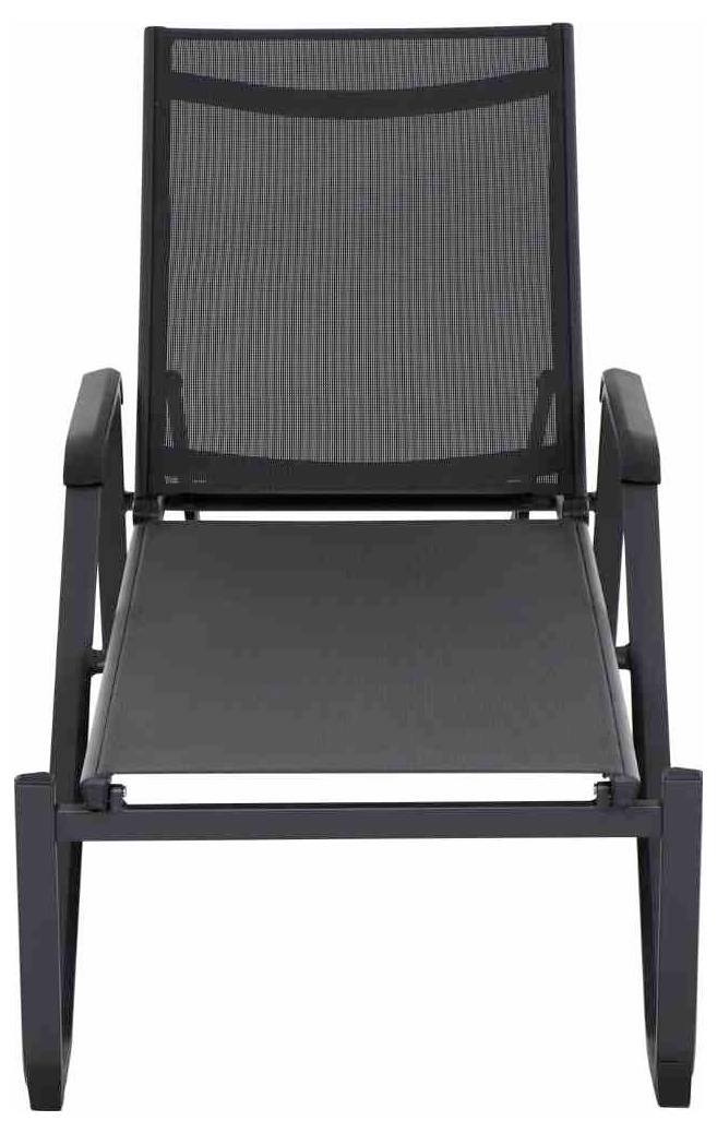 Siena Garden Tesoro M29537 Sonnenliege Aluminium, Kunststoff Anthrazit (matt), Schwarz, Silber