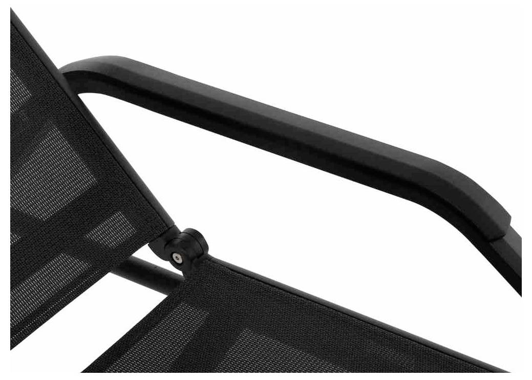 Siena Garden Tesoro M29537 Sonnenliege Aluminium, Kunststoff Anthrazit (matt), Schwarz, Silber