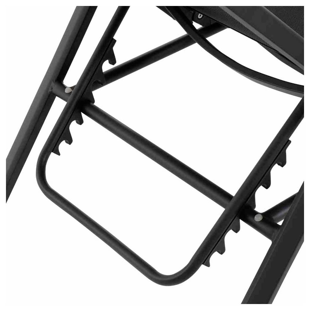 Siena Garden Tesoro M29537 Sonnenliege Aluminium, Kunststoff Anthrazit (matt), Schwarz, Silber