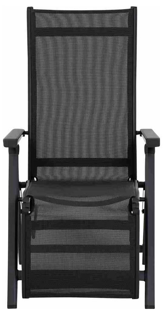 Siena Garden Tesoro Relax M29538 Gartenstuhl Aluminium, Kunststoff Anthrazit (matt), Schwarz, Silber