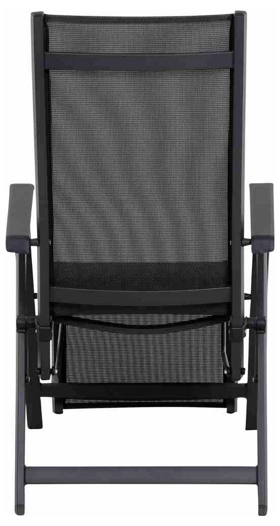 Siena Garden Tesoro Relax M29538 Gartenstuhl Aluminium, Kunststoff Anthrazit (matt), Schwarz, Silber