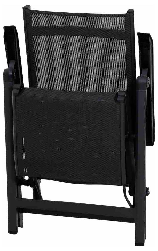 Siena Garden Tesoro Relax M29538 Gartenstuhl Aluminium, Kunststoff Anthrazit (matt), Schwarz, Silber