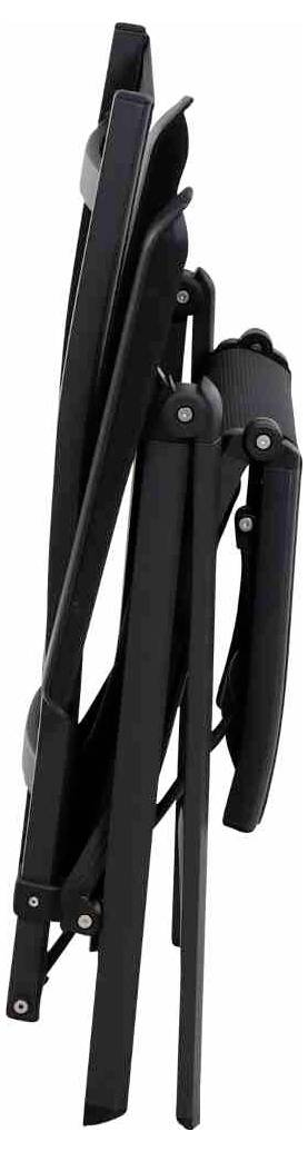 Siena Garden Tesoro Relax M29538 Gartenstuhl Aluminium, Kunststoff Anthrazit (matt), Schwarz, Silber