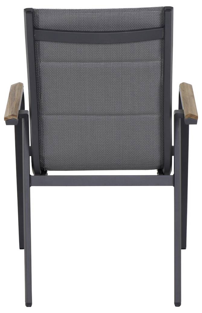 Siena Garden Tesoro N40078 Gartenstuhl Aluminium, Teakholz Anthrazit (matt), Grau, Natur