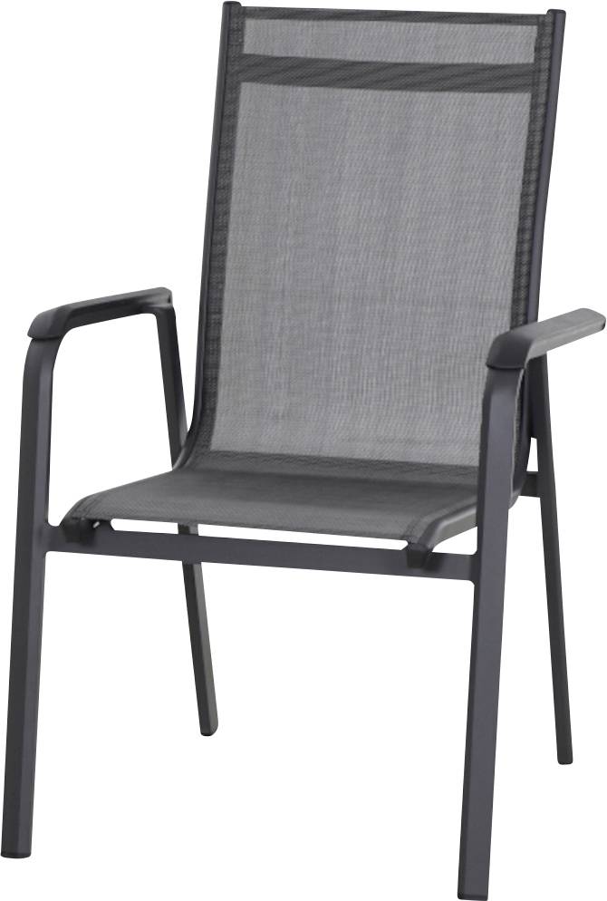 Siena Garden Tesoro M29542 Gartenstuhl Aluminium, Kunststoff Anthrazit (matt), Schwarz, Silber