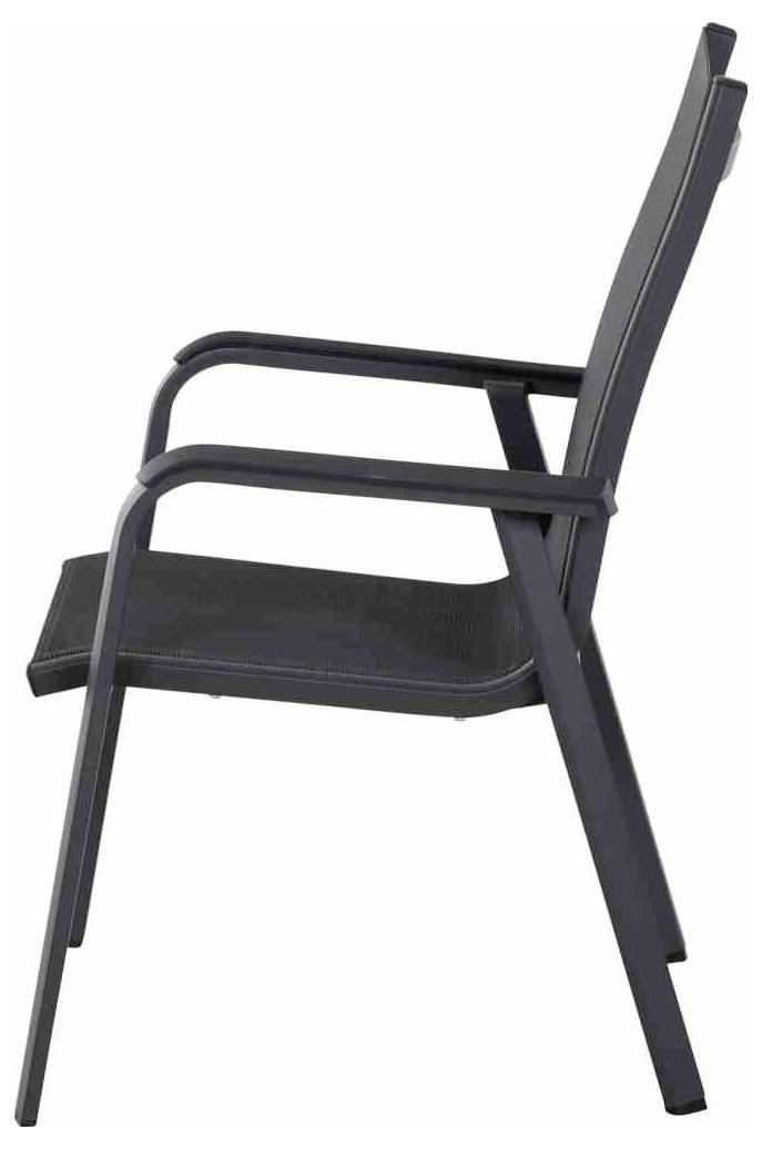 Siena Garden Tesoro M29542 Gartenstuhl Aluminium, Kunststoff Anthrazit (matt), Schwarz, Silber