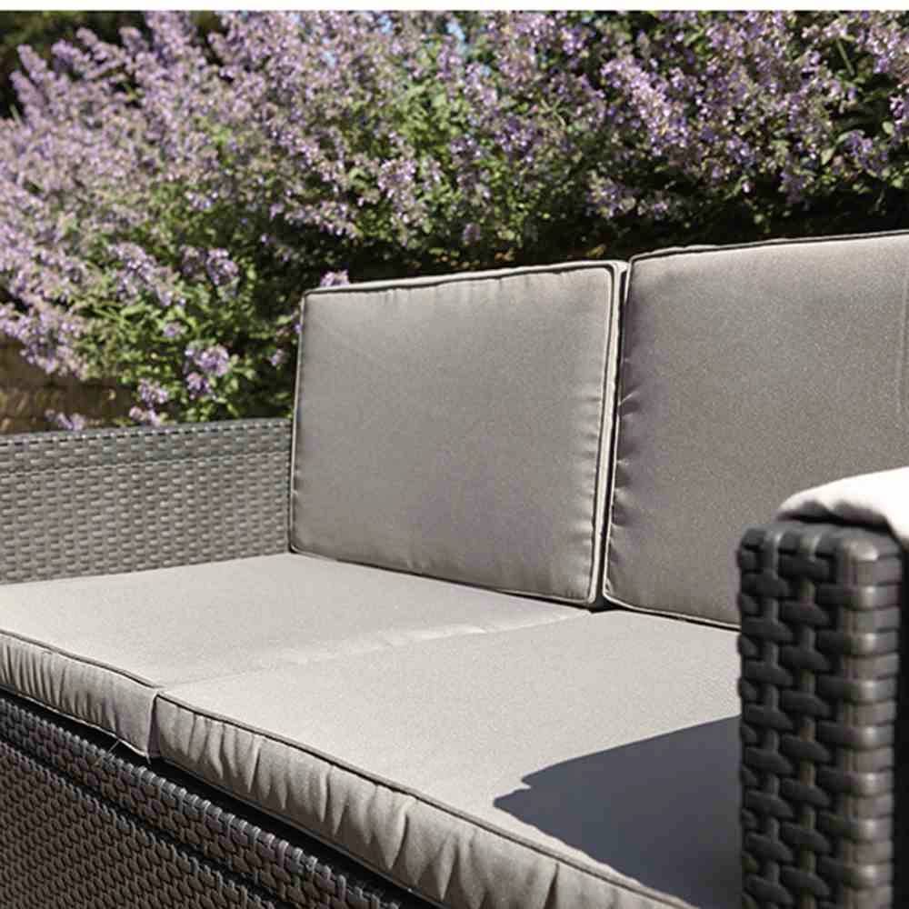 Allibert Monaco 213852 Gartenmöbel-Set Kunststoff, Polyester Graphit, Grau