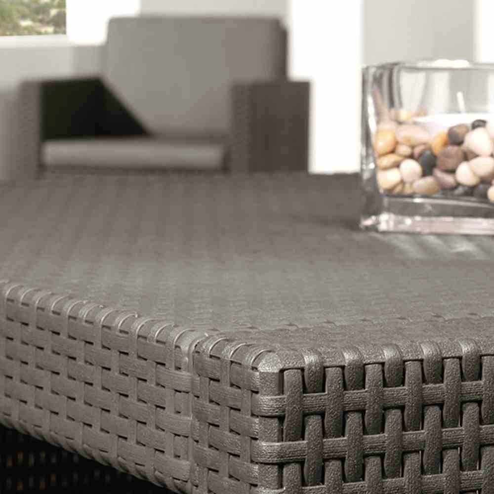 Allibert Monaco 213852 Gartenmöbel-Set Kunststoff, Polyester Graphit, Grau