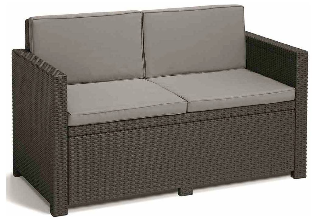 Allibert Monaco 213852 Gartenmöbel-Set Kunststoff, Polyester Graphit, Grau