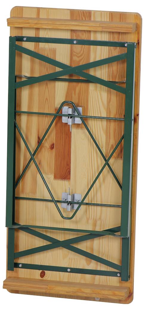 FUNSTAR 944828 Festzeltgarnitur Stahl, Kiefernholz Grün, Natur