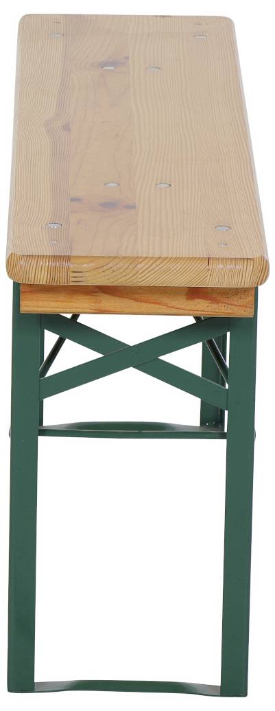 FUNSTAR 944828 Festzeltgarnitur Stahl, Kiefernholz Grün, Natur