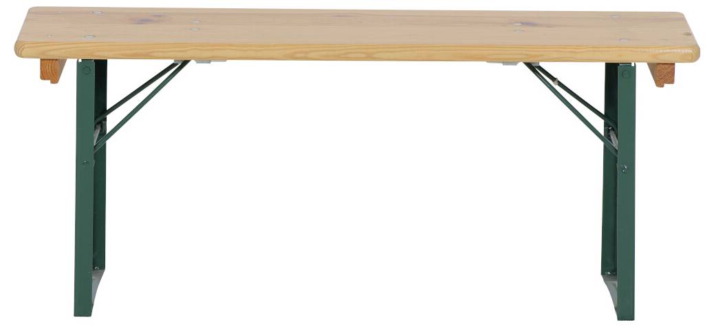 FUNSTAR 944828 Festzeltgarnitur Stahl, Kiefernholz Grün, Natur