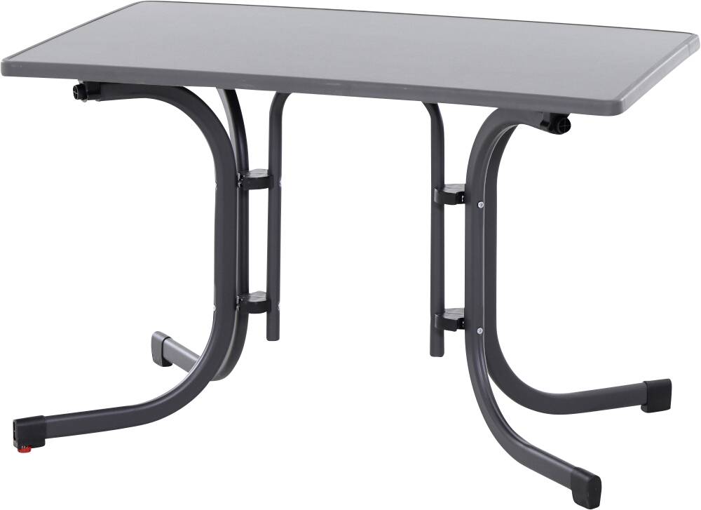 Siena Garden Paco N61377 Gartentisch Stahl, Melamin Anthrazit (matt), Schiefer, Antik