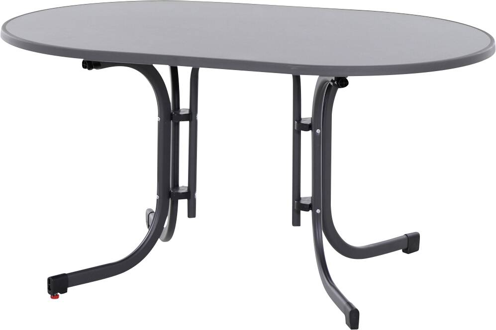 Siena Garden Paco N47122 Gartentisch Stahl, Melamin Anthrazit (matt), Schiefer, Antik