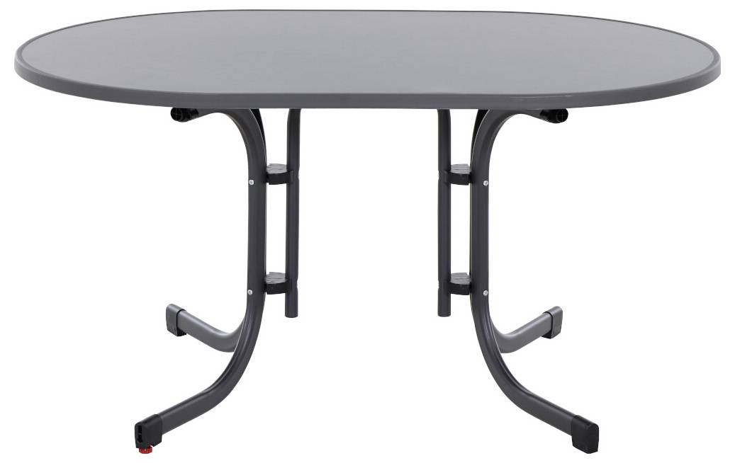 Siena Garden Paco N47122 Gartentisch Stahl, Melamin Anthrazit (matt), Schiefer, Antik