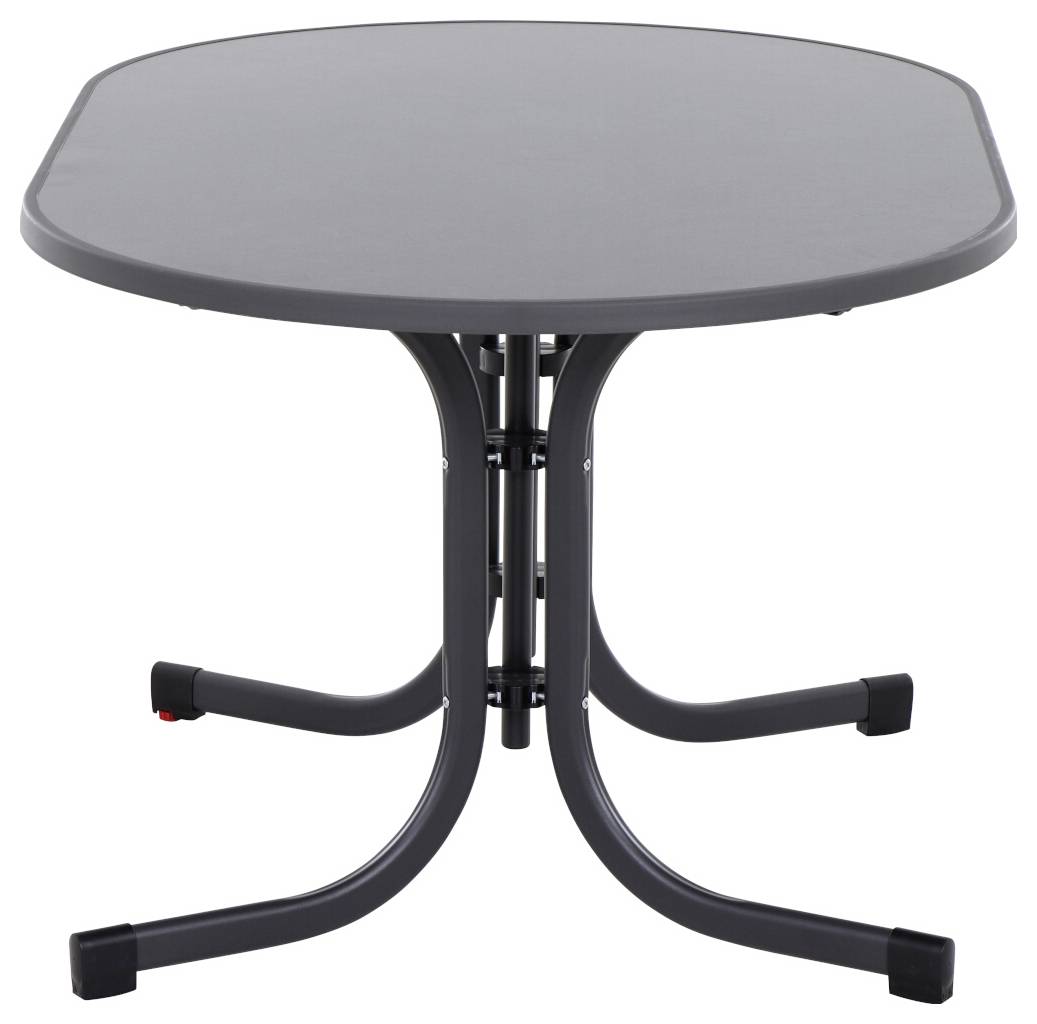 Siena Garden Paco N47122 Gartentisch Stahl, Melamin Anthrazit (matt), Schiefer, Antik